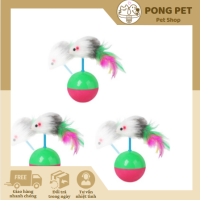 Đồ chơi bóng tròn gắn chuột cho mèo