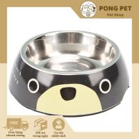 Bát Ăn Inox Cho Thú Cưng Hình Gấu Chống Trượt