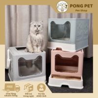 Hộp Vệ Sinh Khép Kín Cho Mèo Cao Cấp – Chống Mùi, Dễ Dọn Dẹp