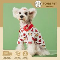 Áo Thun Họa Tiết Đáng Yêu Cho Chó Nhỏ – Pong Pet Shop