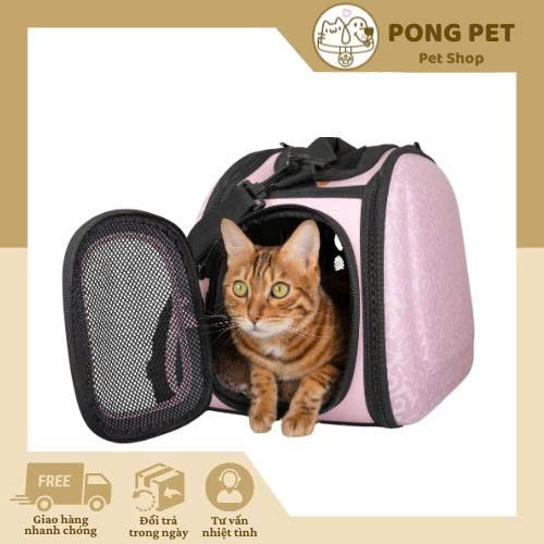 Túi Vận Chuyển Thú Cưng Cao Cấp Màu Hồng Pong Pet Shop